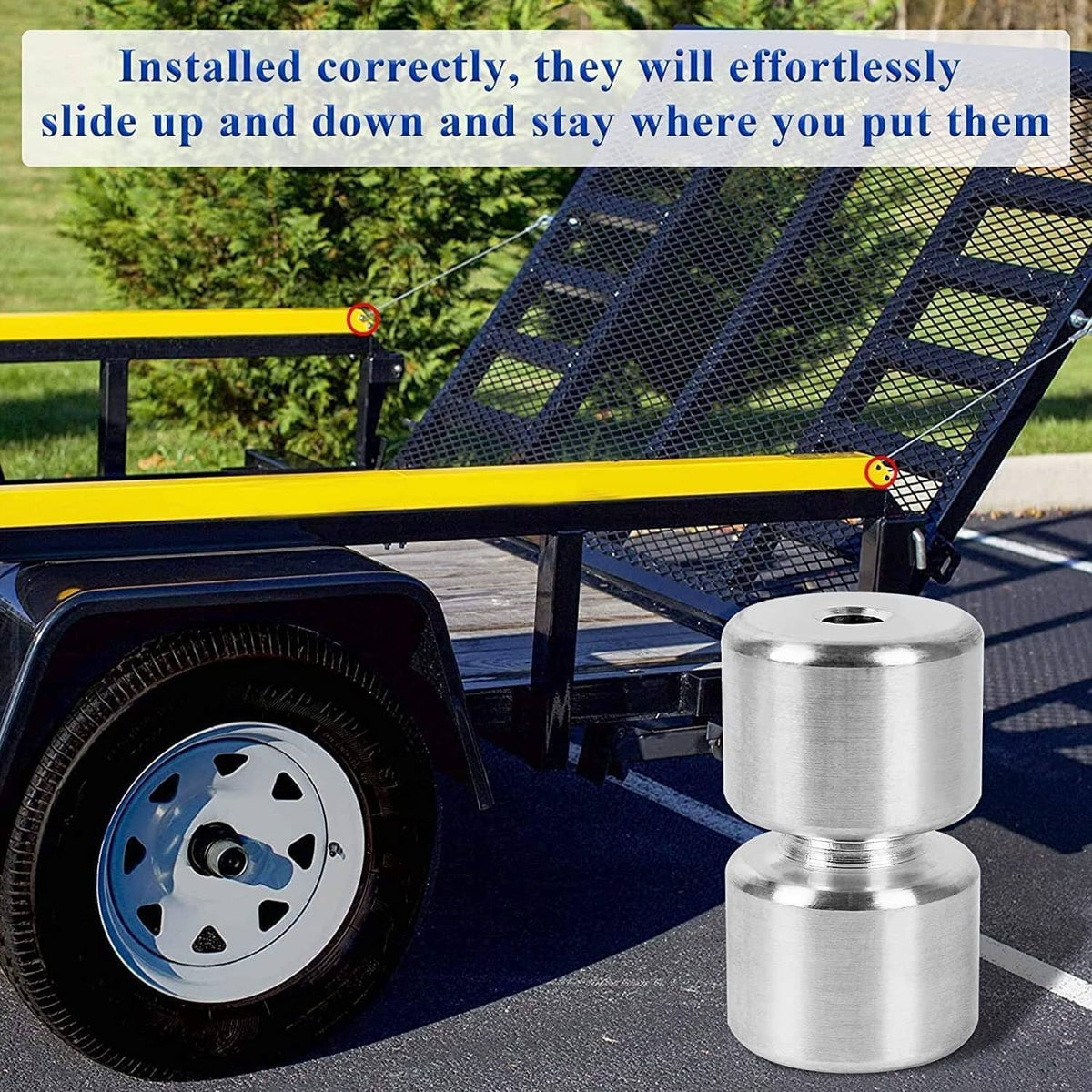 Solidspare 2 Pack Rollers Pins Washers Rings Replacement for Gorilla Lift Assi GMNR925