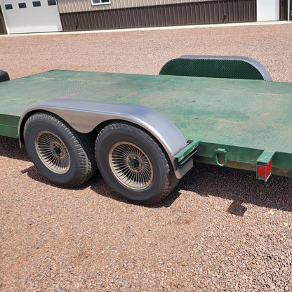 Solidspare 2PC Tandem Axle Trailer Fenders Teardrop Round For 13" 14" 15" Enclosed Trailers
