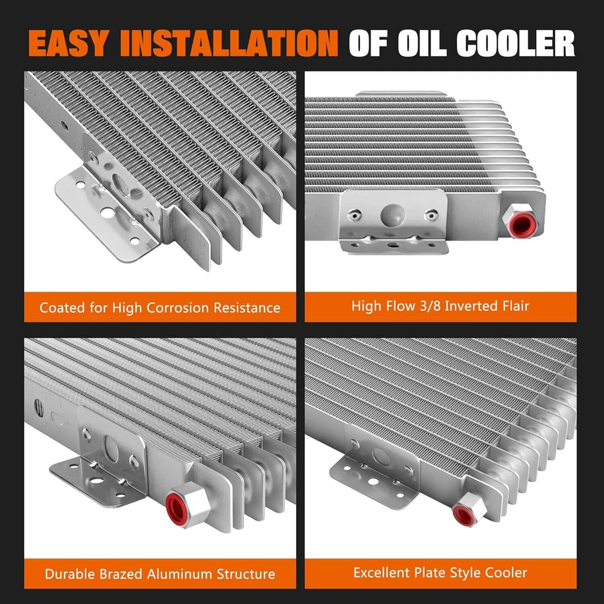 Solidspare LPD47391 47391 For Tru-Cool 40000 GVW Transmission Oil Cooler Low-Pressure Drop