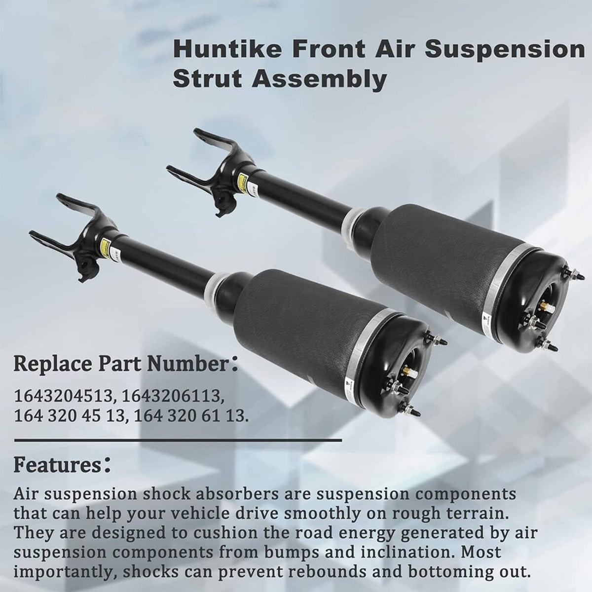 Solidspare 2Pcs Front Air Suspension Strut for Mercedes-Benz X164 GL450 GL550 W164 ML320