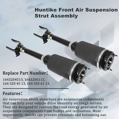 Solidspare 2Pcs Front Air Suspension Strut for Mercedes-Benz X164 GL450 GL550 W164 ML320