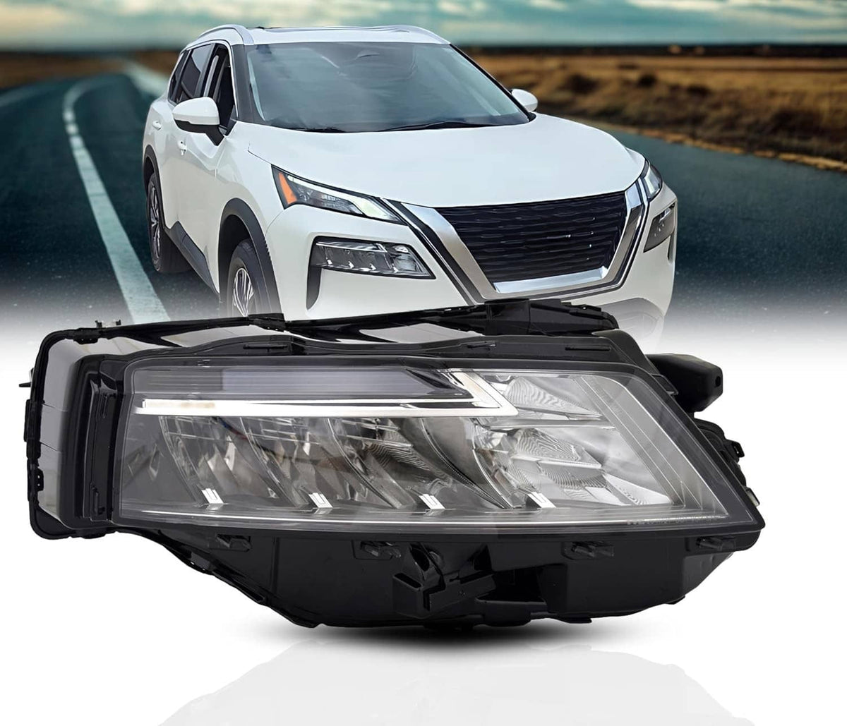 Solidspare Right Passenger Side LED Headlight 26010-6RR0A For 2021 2022 2023 Nissan Rogue