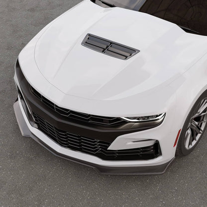 Solid Spare Front Bumper Lip Splitter Carbon Fiber Look For 16-21 Camaro SS / 19-21 LS LT RS
