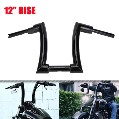 Solidspare 12" Rise 2" Ape Hanger Handlebar For Harley Dyna Softail Sportster XL 883 1200
