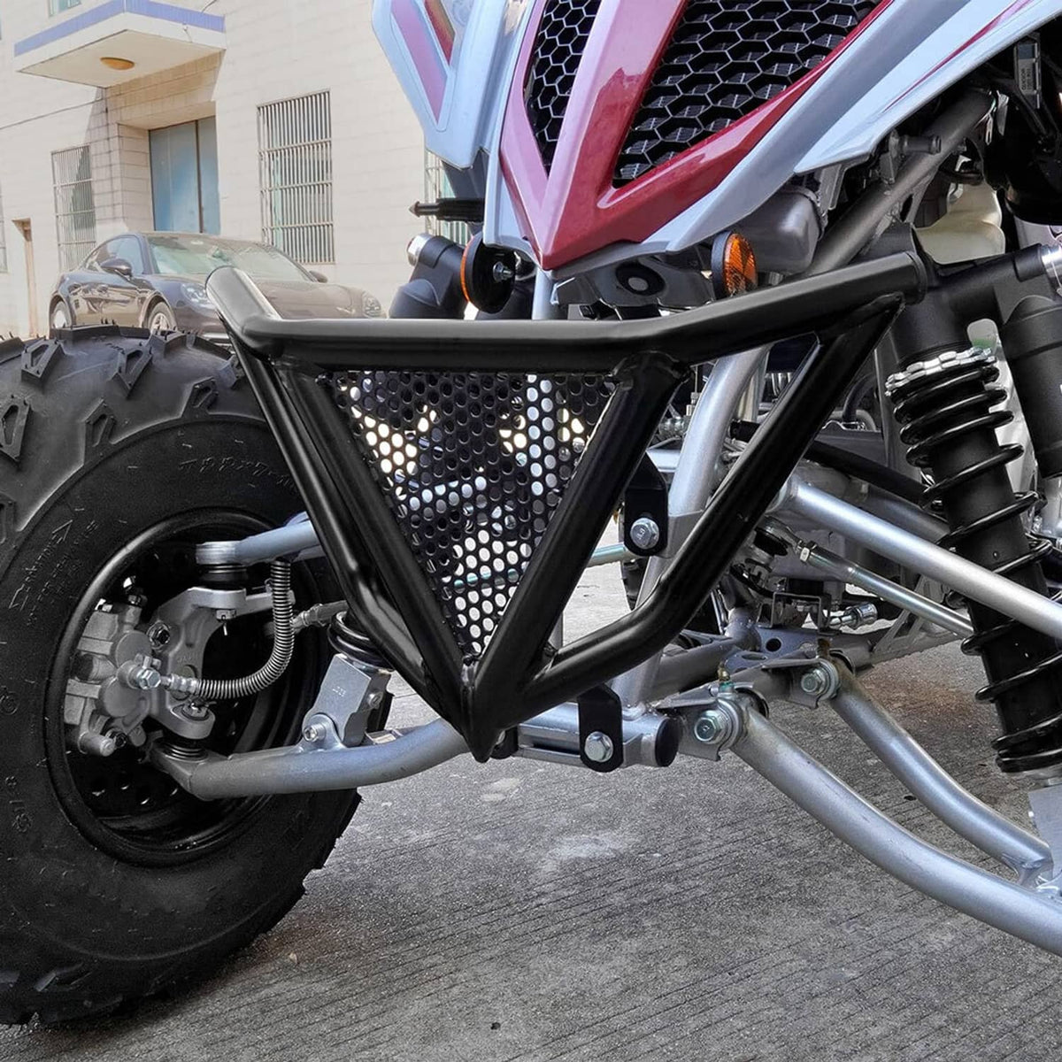 Solidspare Front Bumper Grab Bar Black for ATV Yamaha Raptor 700 2006-2025 700R 2009-2025
