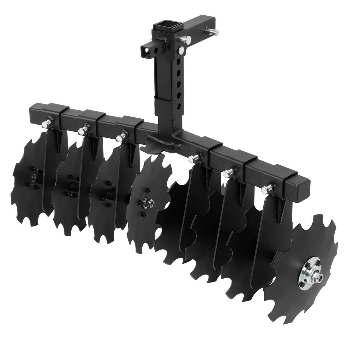 Solidspare 34" Disc Plow Harrow w/ 2-inch Receiver Hitch 8-blade disc For Tractor ATV UTV