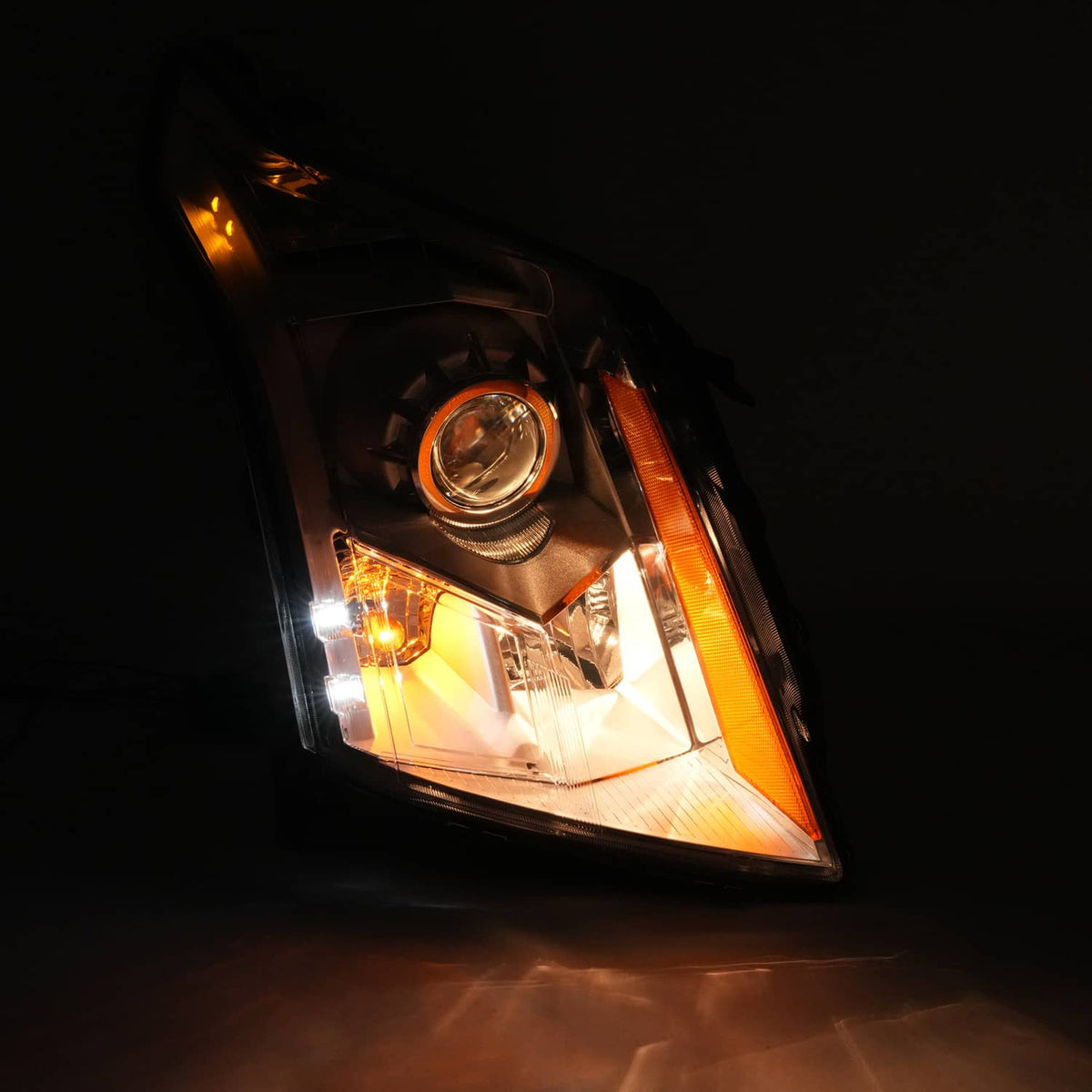 Solid Spare Clear Projector Headlight For Cadillac SRX 2010-2016 Passenger Side Replacement
