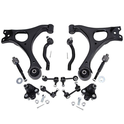 Solidspare For 06-11 Honda Civic Front Lower Control Arms Ball Joint Sway Bars w/ Tie Rods