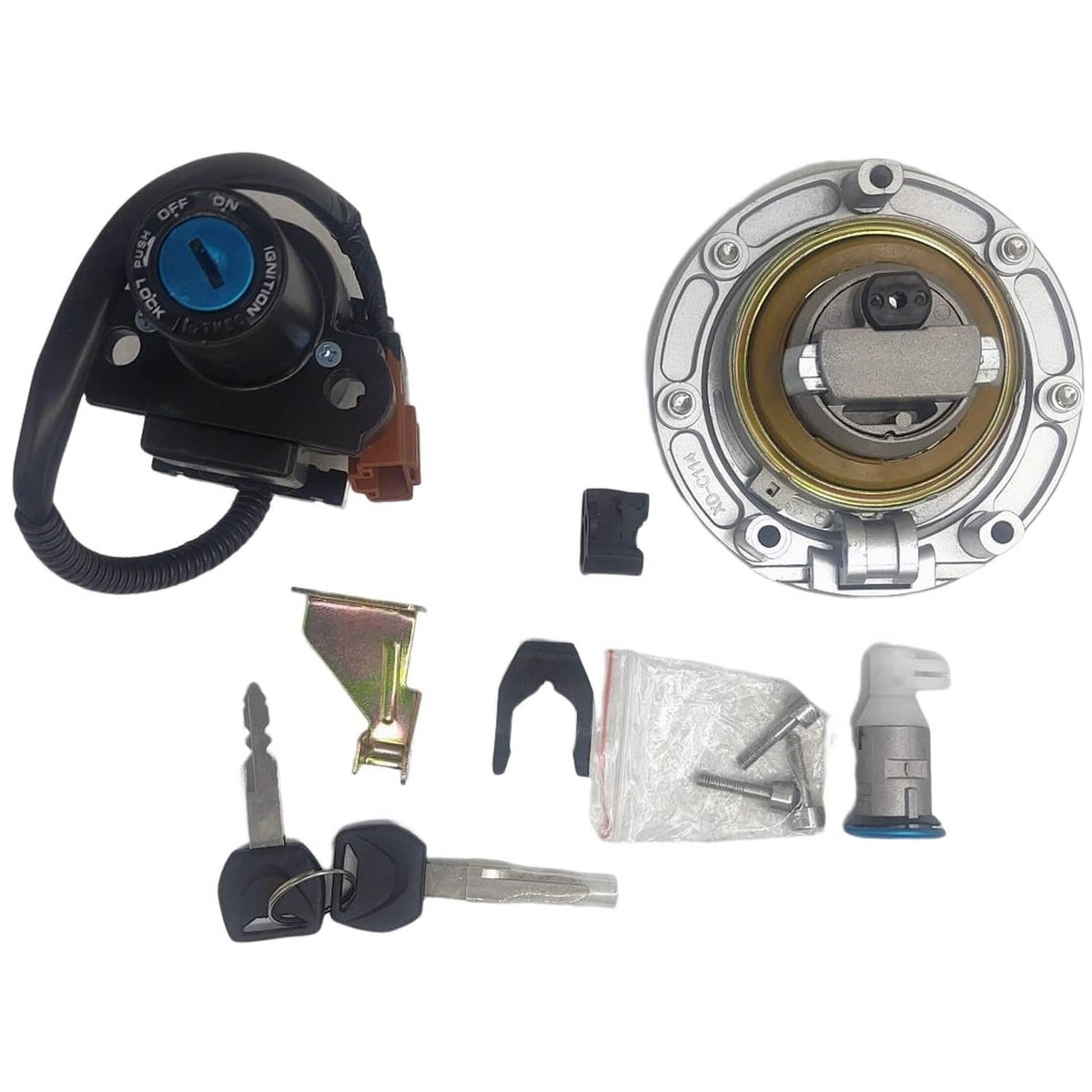 Solidspare Ignition Switch Fuel Gas Cap Seat Lock Key For Honda CBR 1000RR CBR 600RR