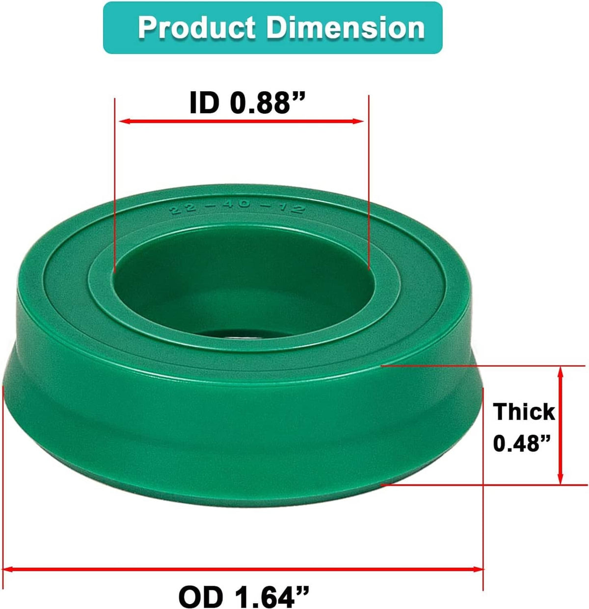 Solid Spare Hydraulic Jack Piston U-Cup Seal Replacement for 2 TON Floor Jack for 328 Series
