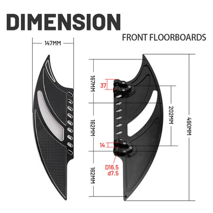 Solidspare For Harley Road Electra Street Glide Front Driver + Rear Passenger Floorboards