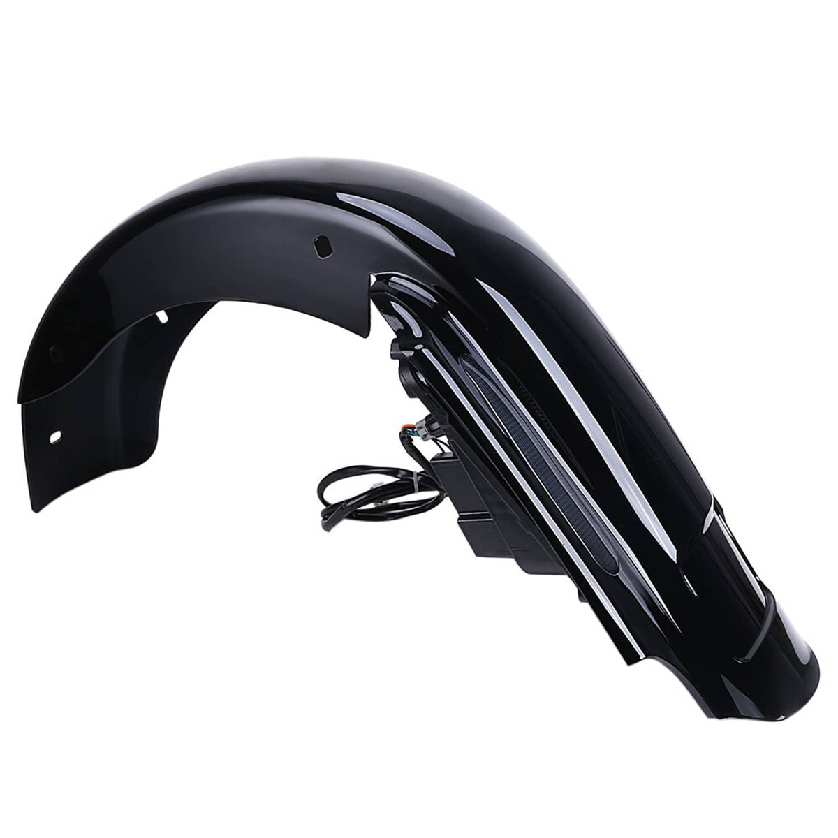 Solidspare Dual Cut Rear Fender System w/ LED Light For Harley Electra Glide Road King CVO