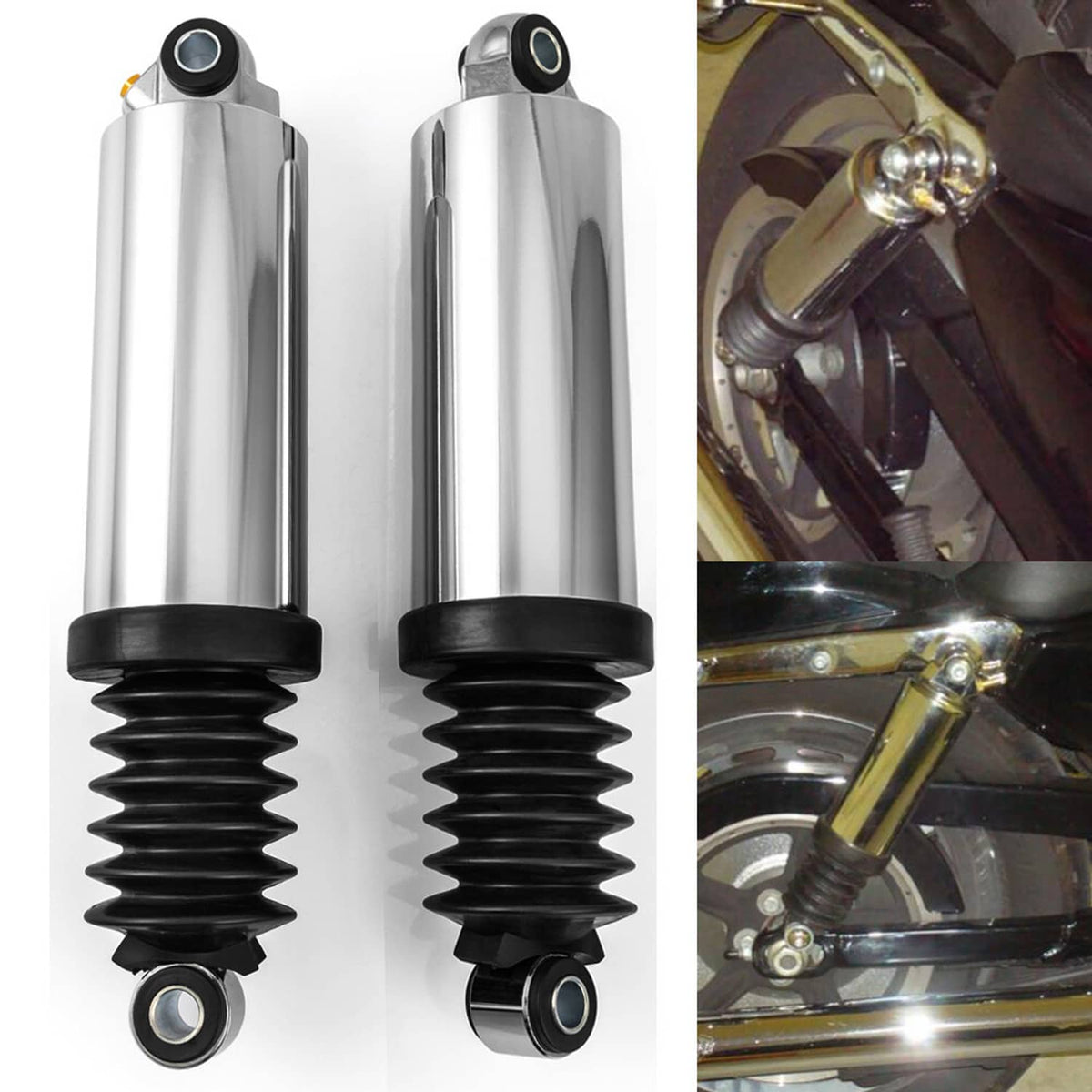 Solidspare Adjustable 12" Rear Air Shocks For Harley Road King Street Glide Electra Glide