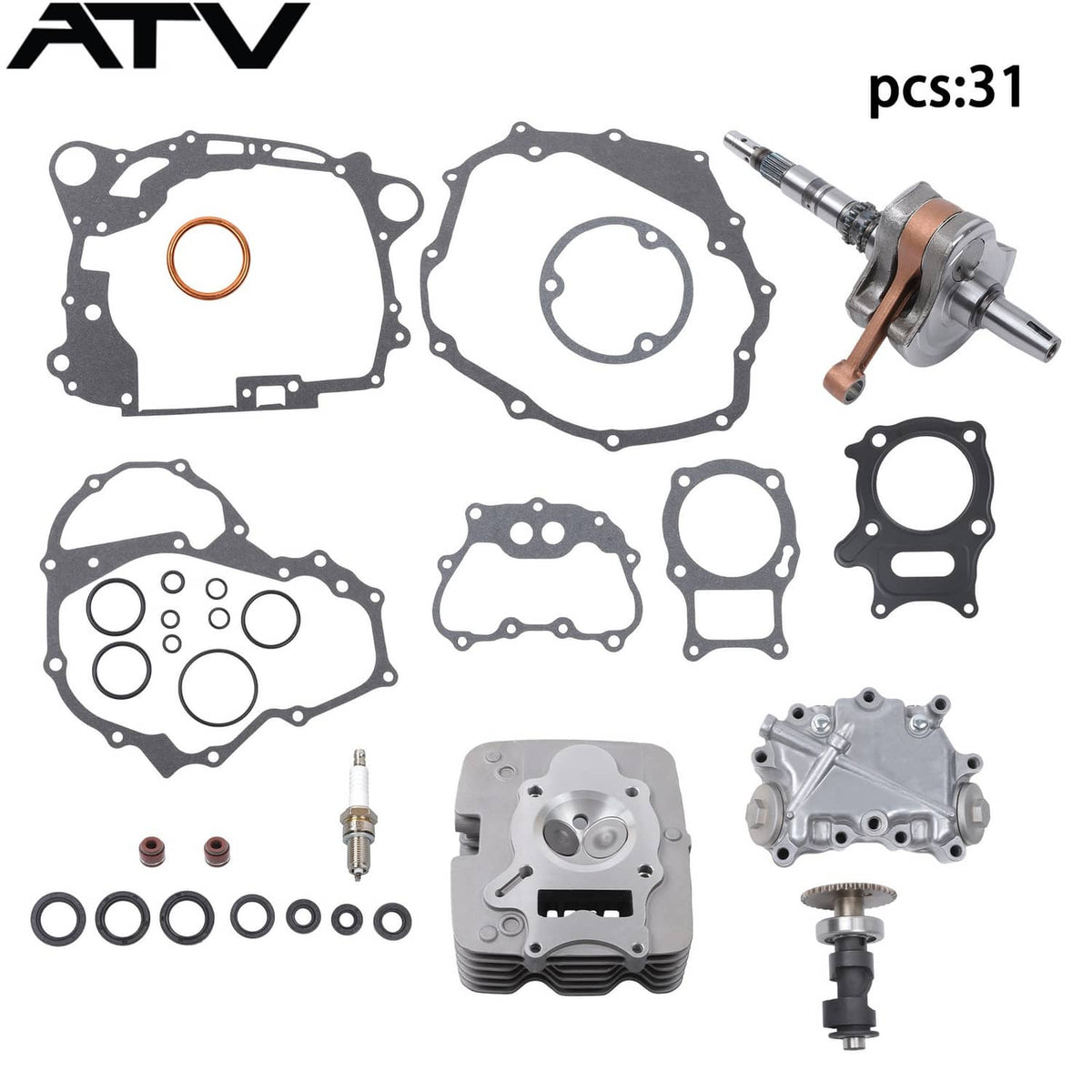 Solidspare For Honda Recon TRX250 08-14 Camshaft Seal Cylinder Head Cover Crankshaft Parts