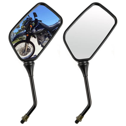 Solidspare For Suzuki DR200 DR350 DRZ400 DR650 Motorcycle Rearview Black Mirrors Left＆Right