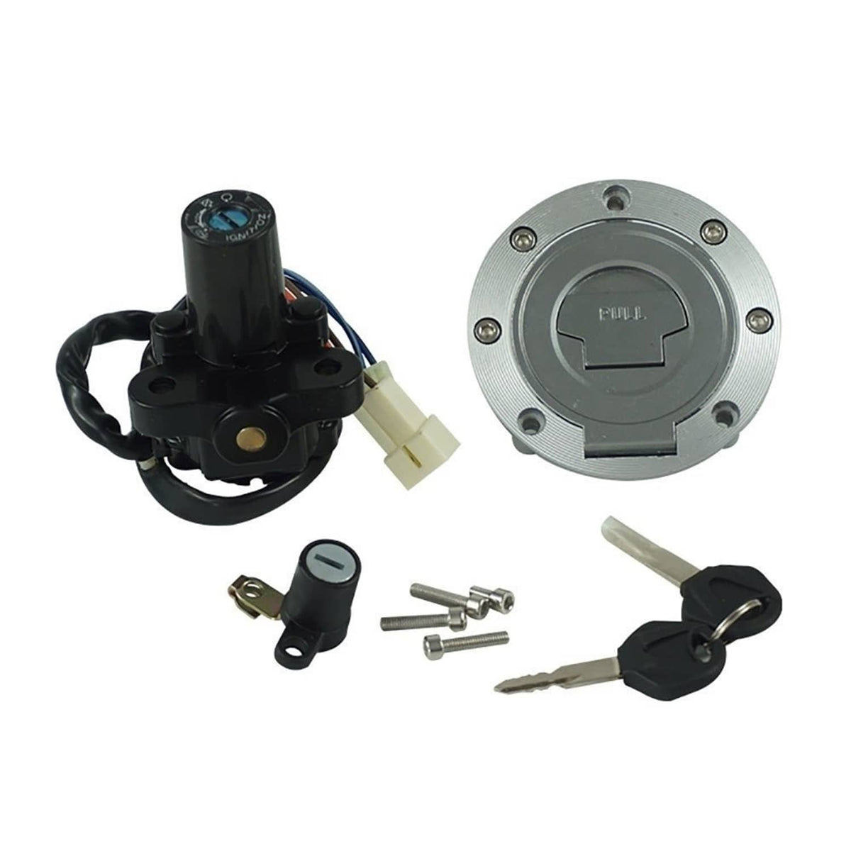 Solidspare Ignition Switch Gas Cap Seat Lock Key Set For Yamaha MT03 06-12 YZF R1 R6
