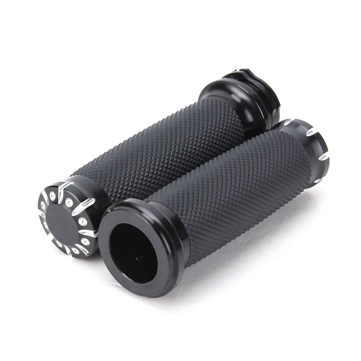 Solidspare Motorcycle Handlebar Hand Grips For Harley Softail Dyna Sportster Chopper Bobber