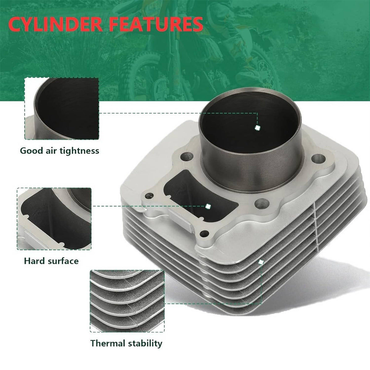 Solidspare Cylinder Piston Gaskets Top End Rebuild Kit For 2000-2006 Honda Rancher TRX350