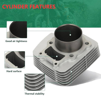 Solidspare Cylinder Piston Gaskets Top End Rebuild Kit For 2000-2006 Honda Rancher TRX350