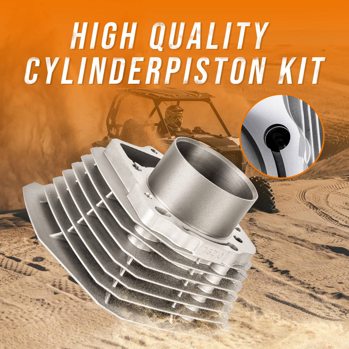Solidspare For Kawasaki Bayou 300 KLF300B 2x4 1989-2004 Cylinder Piston Top End Rebuild Kit