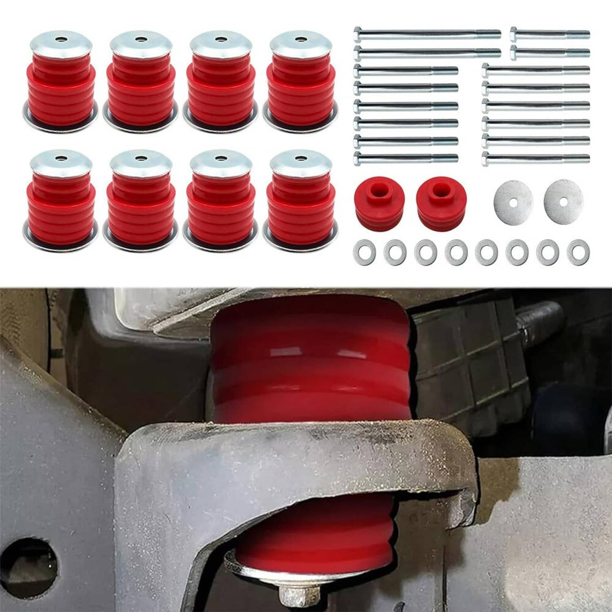 Solidspare Body Cab Mount Bushings Kit for 1999-2007 Ford F250 F350 Super Duty KF04058BK