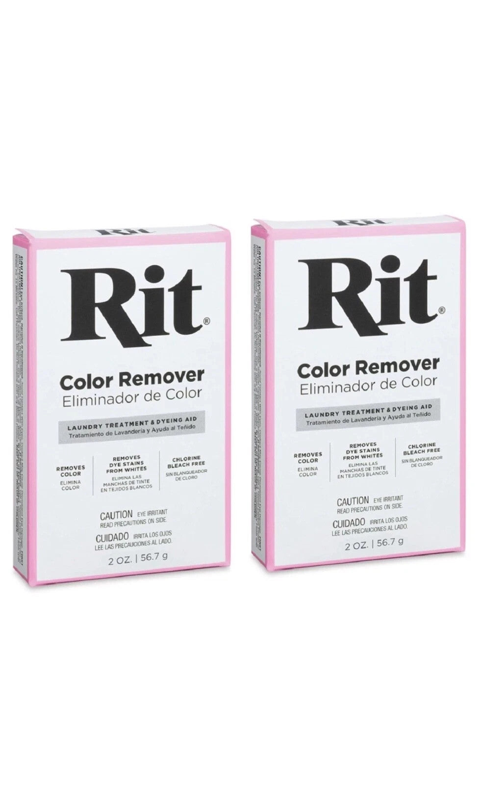 Rit Dye Laundry Treatment Color Remover Pack of 2 for Fabric Care