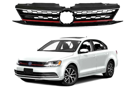 Fit 2015 2016 2017 2018 VW Volkswagen Jetta GLI Front Bumper Grille Trim Grill