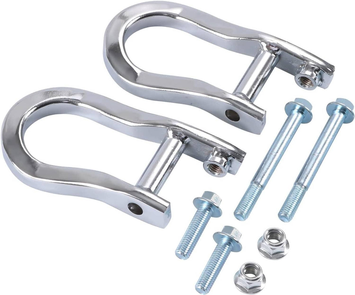Solidspare Set Chrome Tow Hooks 84072462 for Chevrolet GMC Silverado Sierra 1500 2007-2019