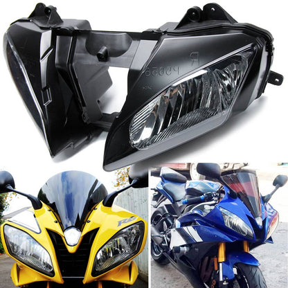 Solidspare Black ABS Front Headlight Headlamp Fits For Yamaha YZF R6 YZFR6 2006-2007 06 07