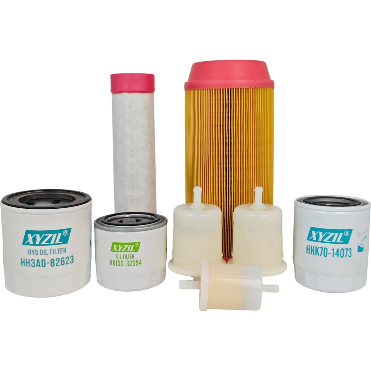 Solid Spare Filter Kit Fit for Kubota Oil Inline Fuel Outer Inner Air HST Hydraulic Filter