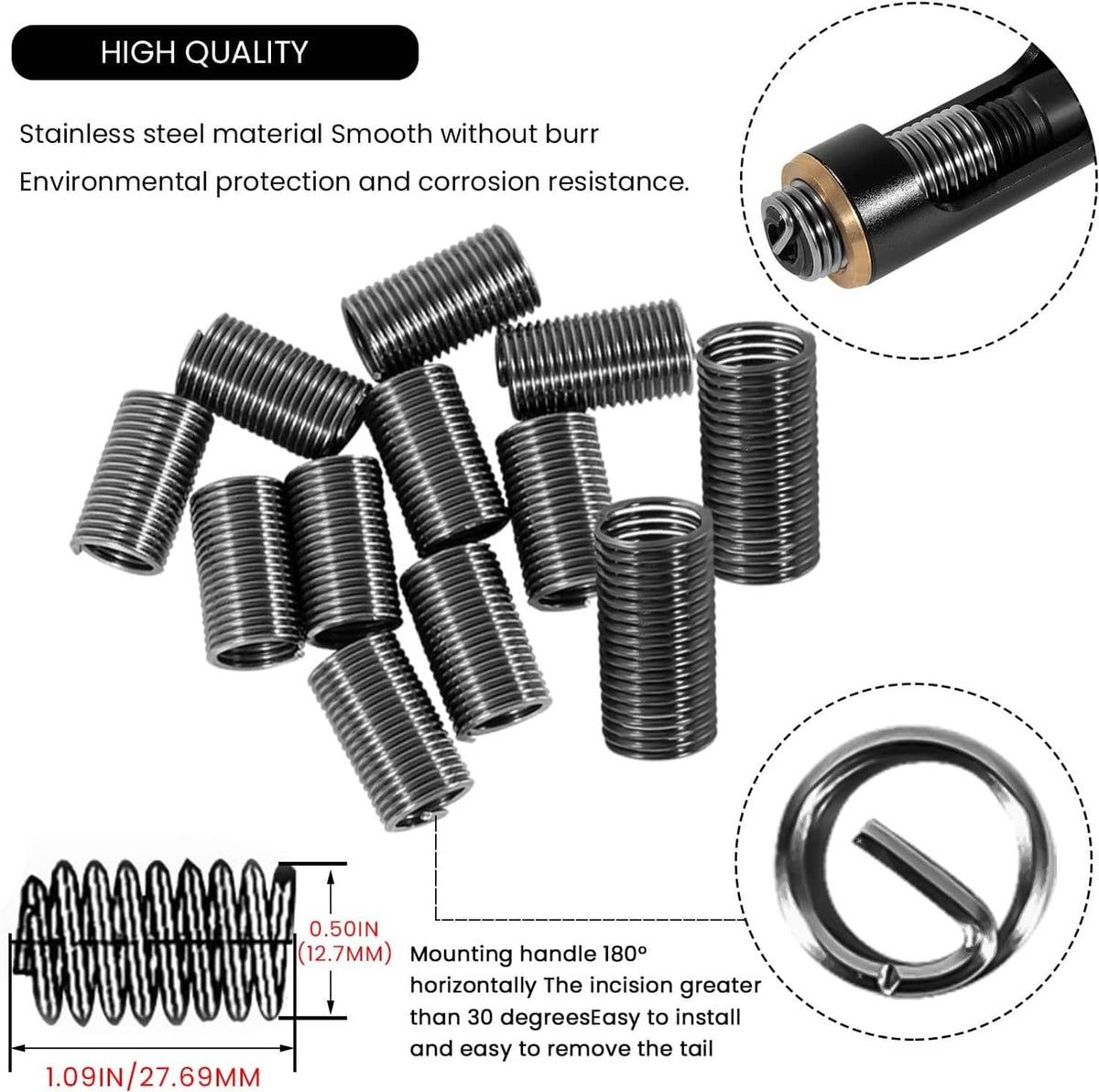 Solid Spare M11x1.5 Head Bolt Thread Repair Kit 35119S for Cadillac Honda Toyota GM 4.0/4.2L
