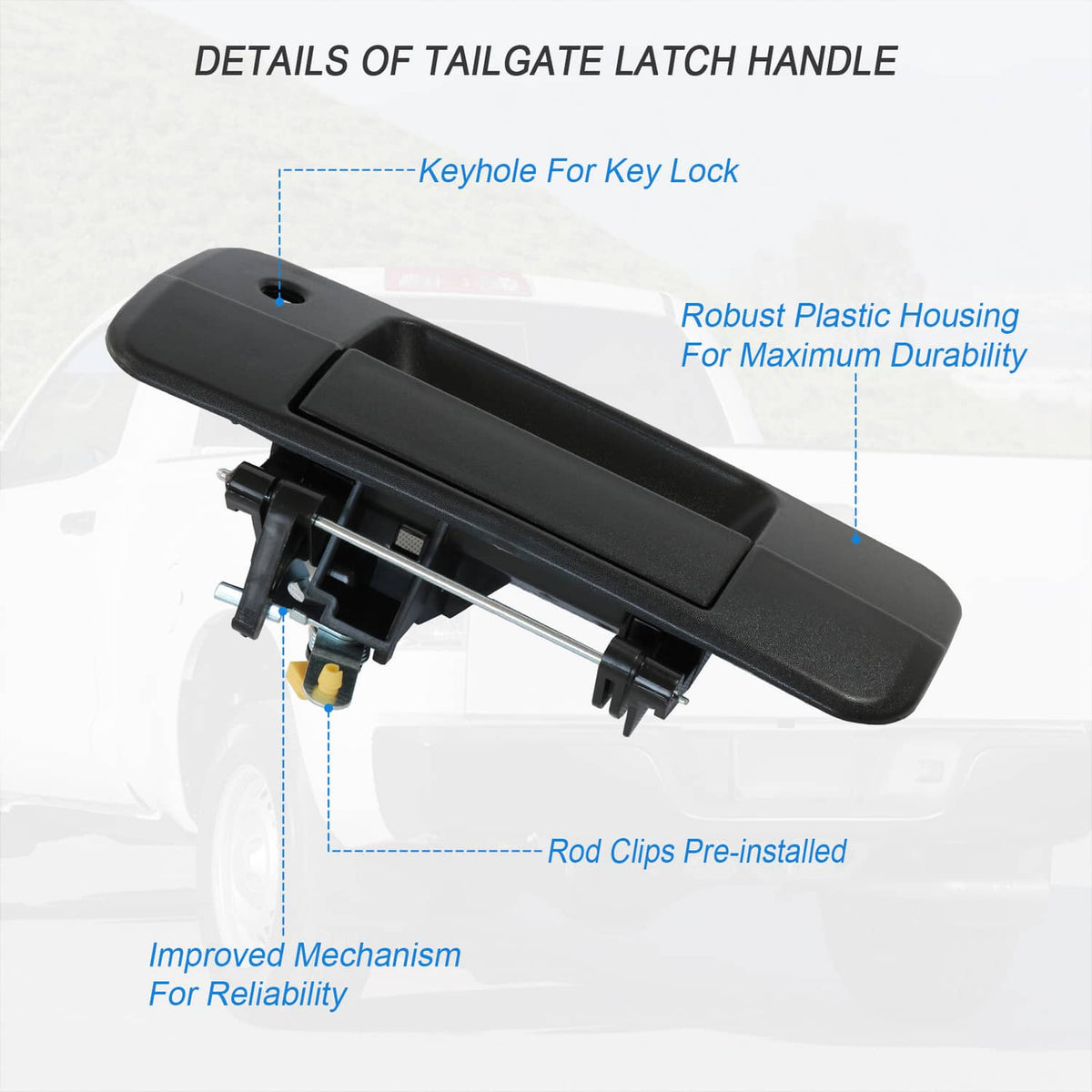 Solidspare Outer Rear Tailgate Handle For 07-13 Toyota Tundra 69090-0C040 TO1915113 NEW