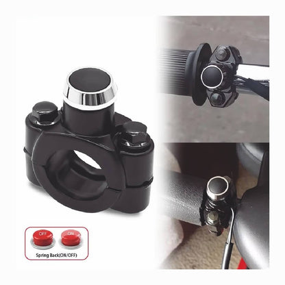 Solid Spare 7/8" Aluminum Motorcycle ATV Horn Switch Momentary Button Electric Power Start