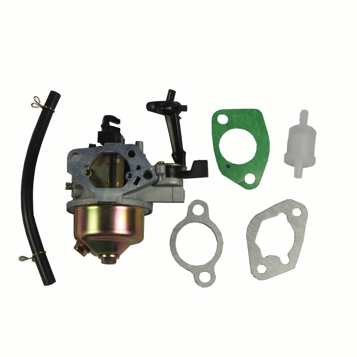 Solidspare Carburetor W/ Fuel Line Fit For Honda  GX390 13hp GX340 11hp 16100-ZF6-V01 Carb