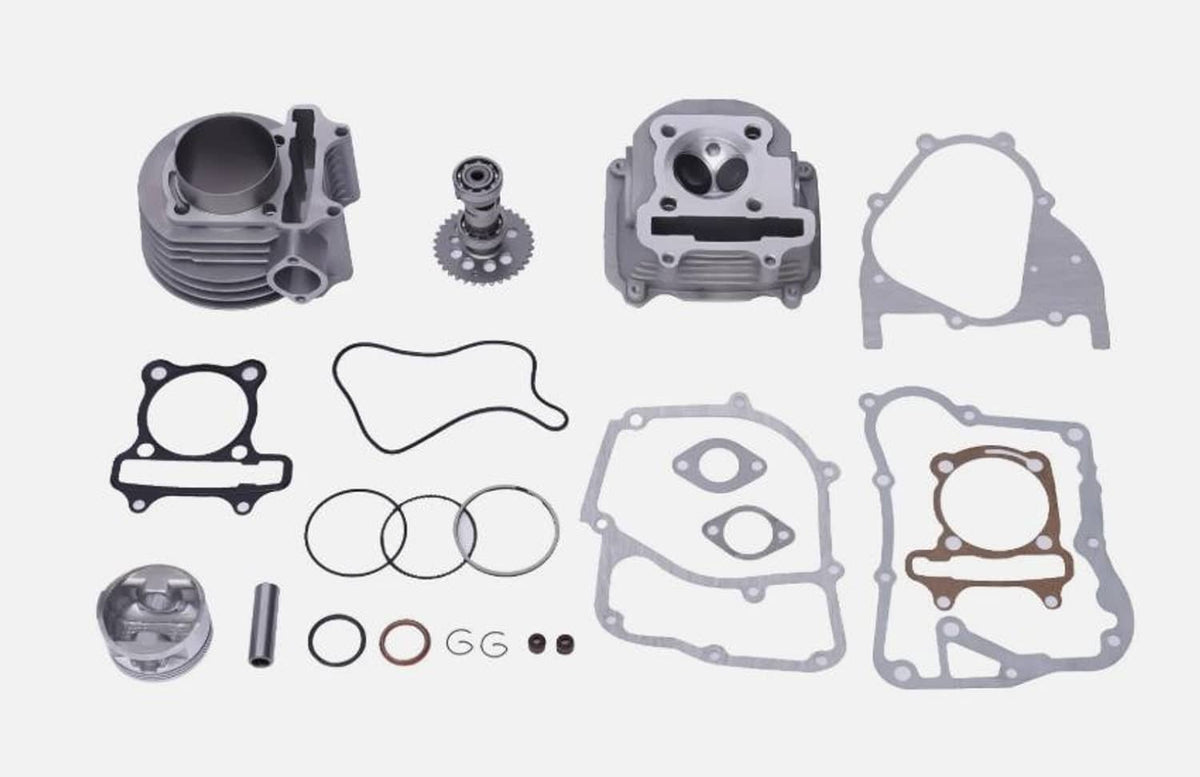 Solidspare For GY6 150cc 57.4mm Big Bore Kit Set Cylinder Head Piston Gasket Set QMJ157