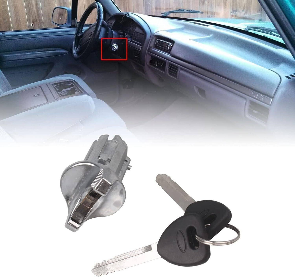 Solidspare Ignition & Door Lock Cylinder Set For 92-96 Ford Bronco F-150 250 350 Keyed Alik