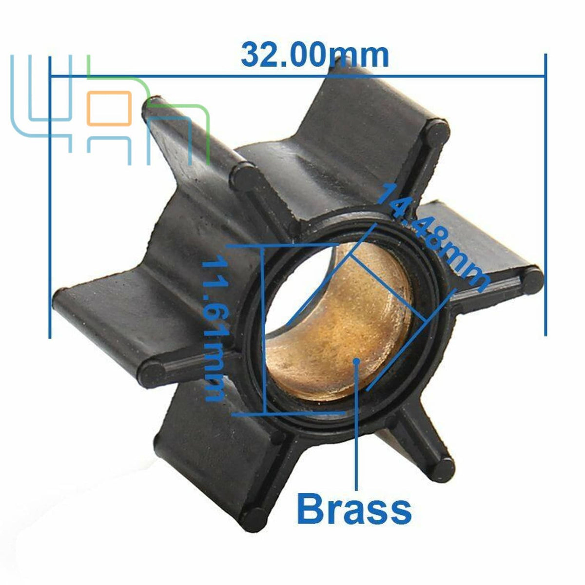 Solid Spare Water Pump Impeller Outboard Motors For Mercury 47-89981 47-65957 12270 18-3239