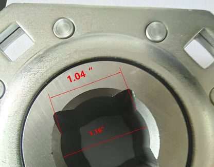 Solid Spare FD208R1 ST208-1N Harrow Flange Disc Bearing 1" Square for Farming Applications