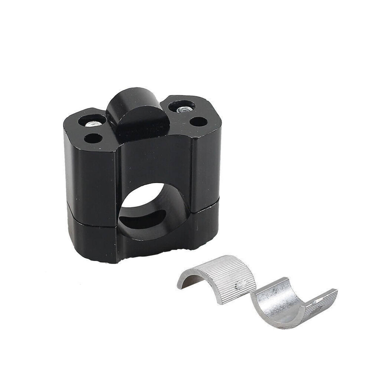 Solidspare Black HandleBar Fat Bar Mount Clamps Risers Adaptor 7/8" to 1 1/8" Dirt Pit Bike