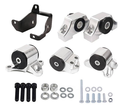 Solidspare 3 Bolt Swap Engine Motor Mount Kit &Torque Mount Kit For 96-00 Civic EK B-Series