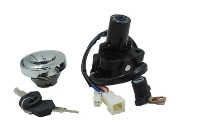 Solidspare Ignition Switch Fuel Gas Cap Cover Seat Lock Key for Yamaha XVS950 V Star 950