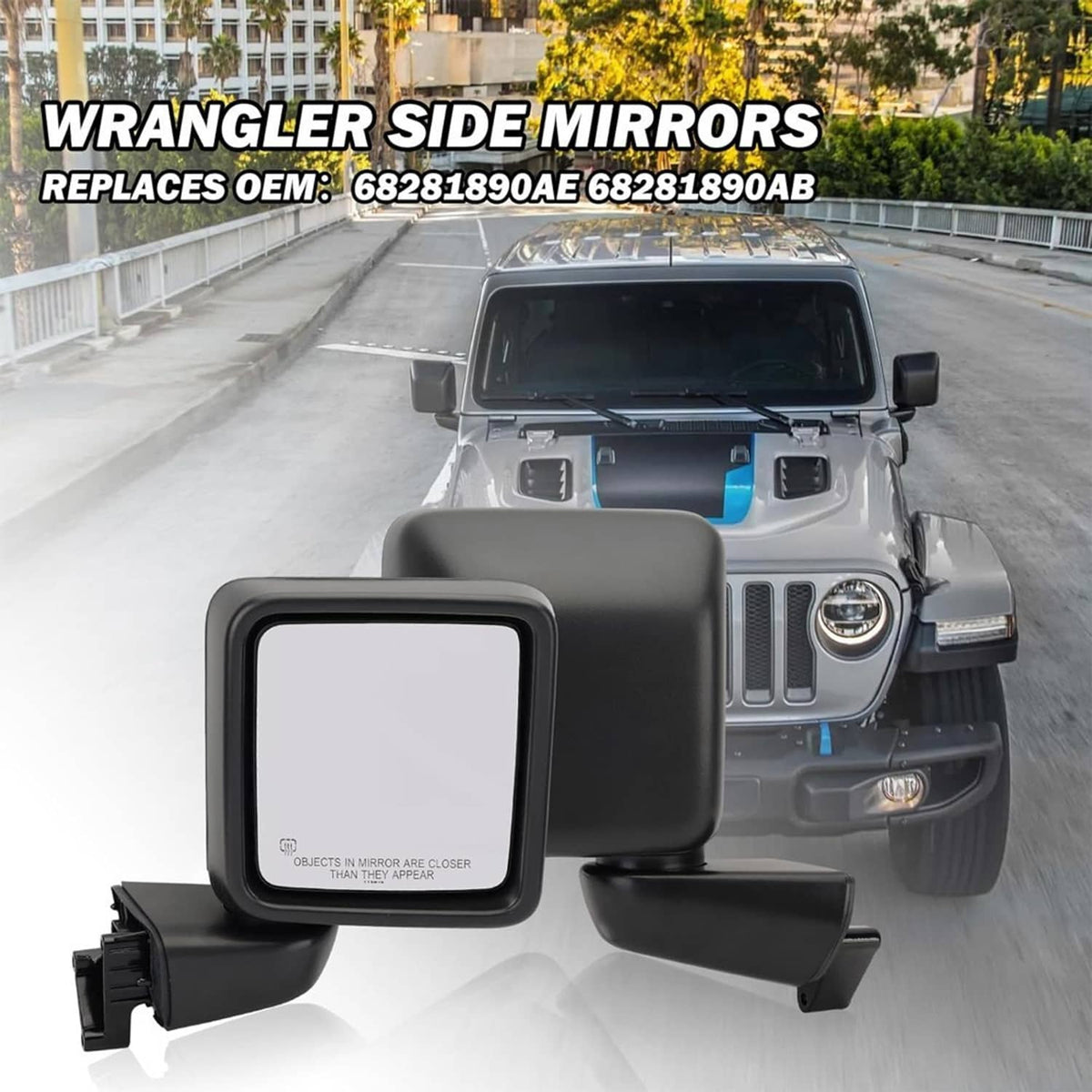 Solidspare Power Heated Rear View Mirror Passenger For Jeep Wrangler 18-24 &Gladiator 20-24
