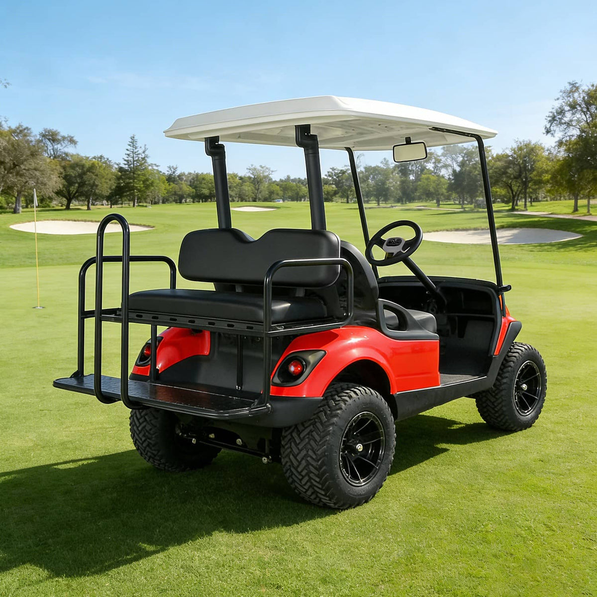 Solidspare Golf Cart Rear Seat Bottom Backrest Cushion For EZGO TXT RXV Club Car Precedent