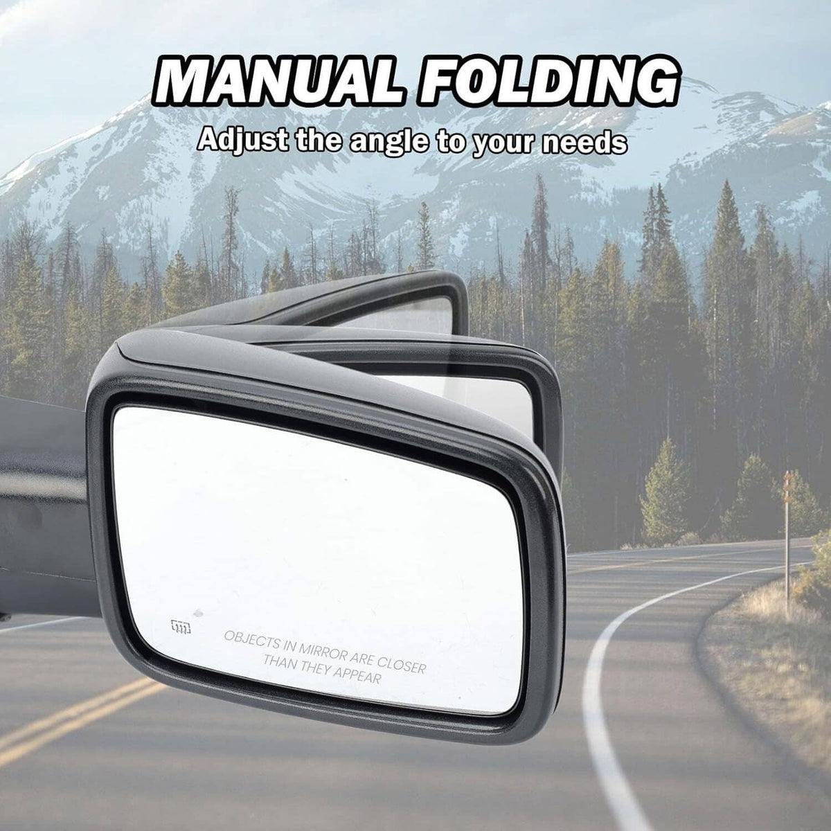 Solidspare Right/Passenger Side For 2013-2019 Ram 1500 Manual Fold+Heated+LED Signal Mirror