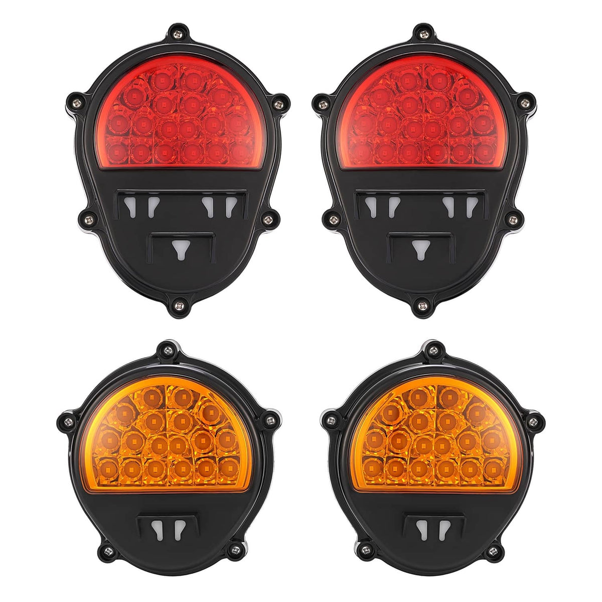 Solid Spare LED Brake Lights For Humvee M35 M998 LH+RH Side Turn Signal Lamps 4 PCS