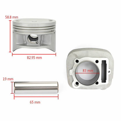 Solidspare For 2000-2012 Yamaha Big Bear 400 Bore 83mm Cylinder Piston Gaskets Top End Kit