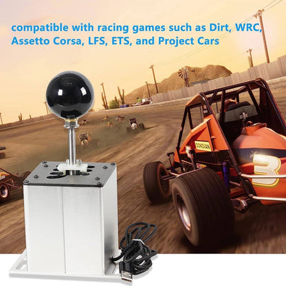 Solidspare USB PC H Gear Shifter 6+R Sim Racing Game For Logitech G29 G27 G25 Thrustmaster
