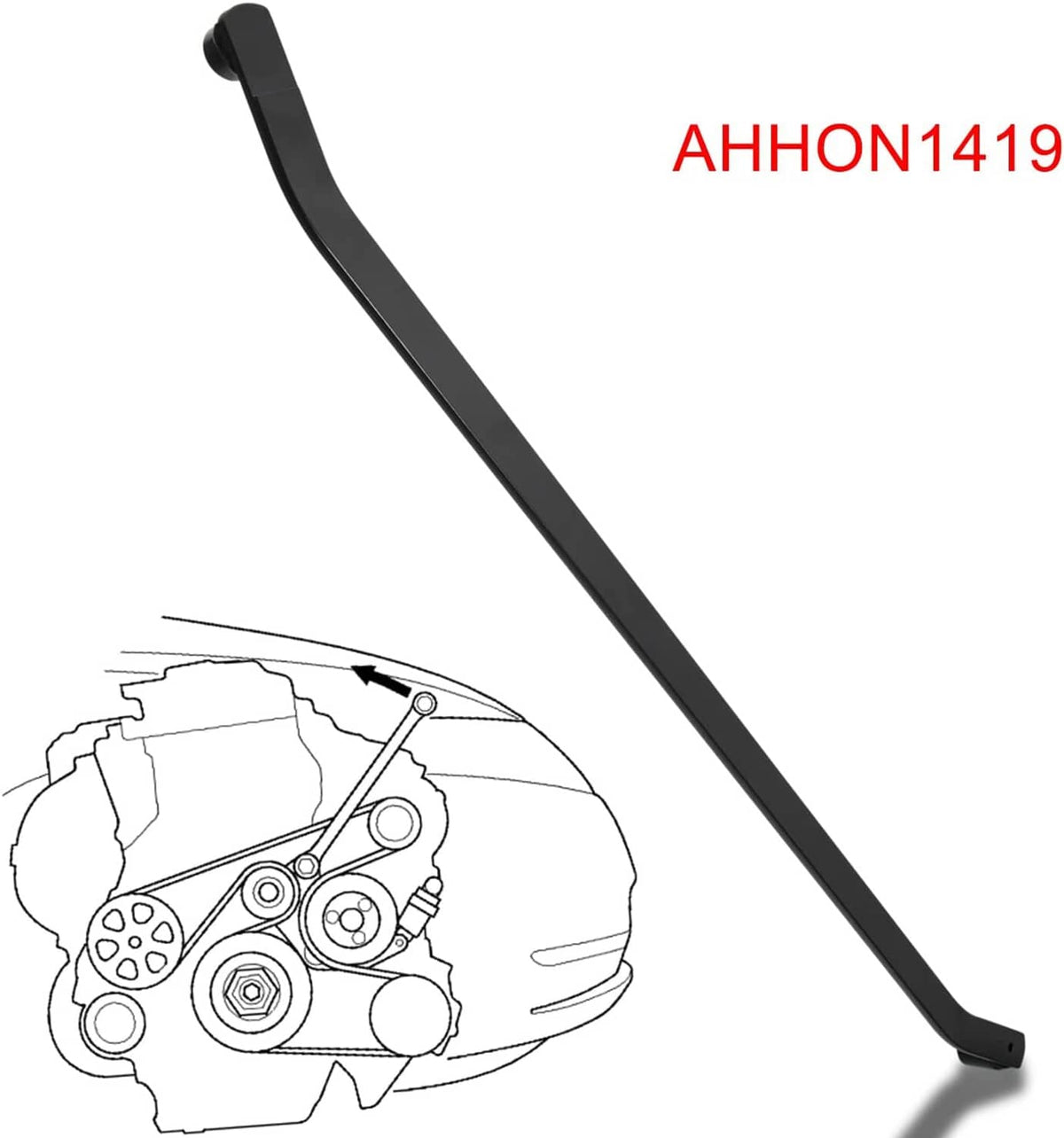 Solid Spare AHHON1419 Serpentine Belt Wrench Tensioner Tool for Honda Acura Accord CR-V