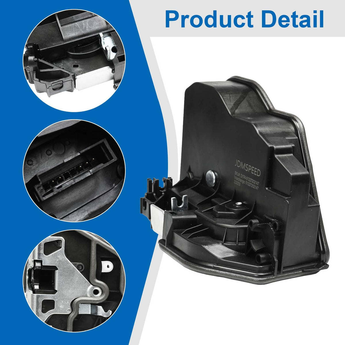 Solidspare 51227202147 Rear Left Power Door Lock Latch Actuator Fit For BMW E60 E90 SM2031