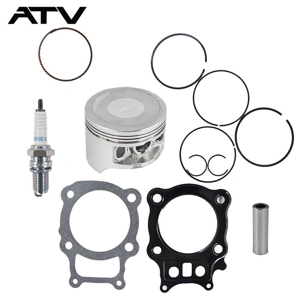 Solidspare Piston Rings Gasket Kit Spark Plug 2000-2006 for Honda Rancher TRX350